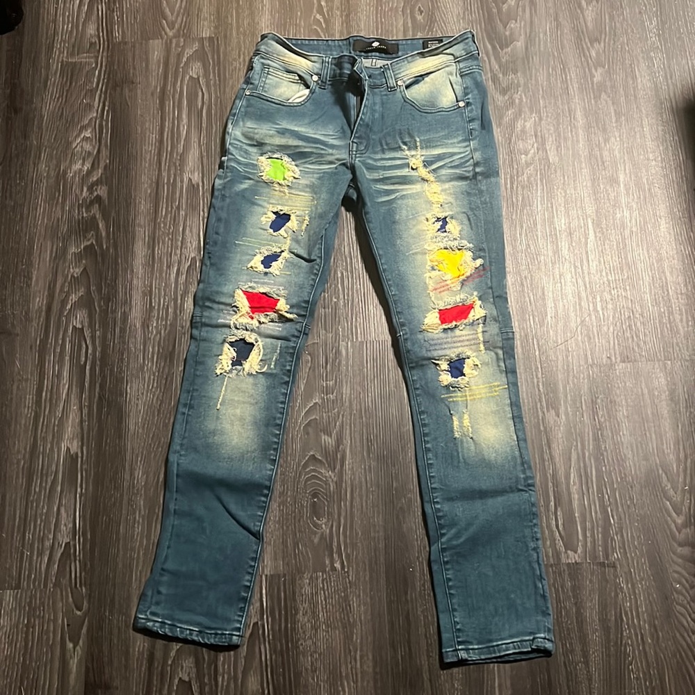 Mens jeans with designs